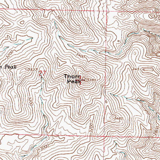 Topographic Map of Thorn Peak, AZ