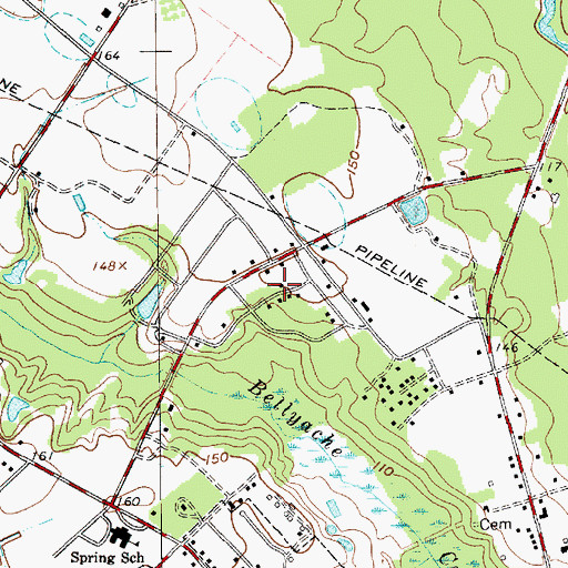 Topographic Map of Town and Country Estates, SC
