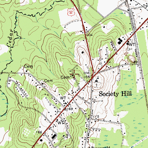 Topographic Map of Trinity Cemetery, SC