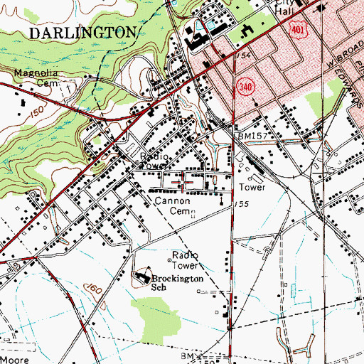 Topographic Map of Union Baptist Church, SC