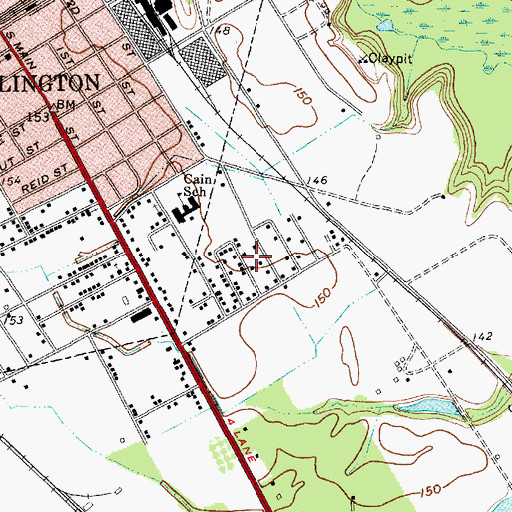 Topographic Map of Washington Terrace, SC