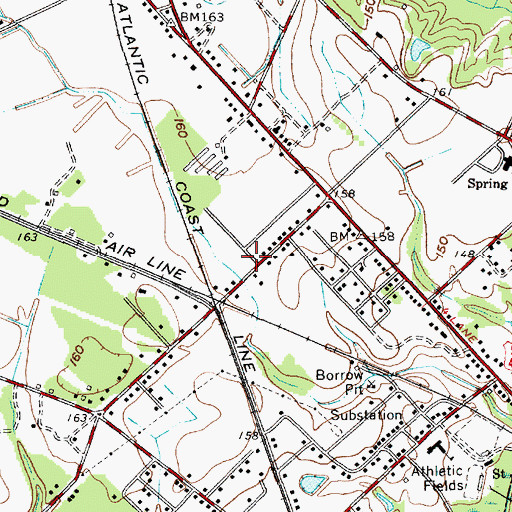 Topographic Map of Wesley Memorial Methodist Church, SC