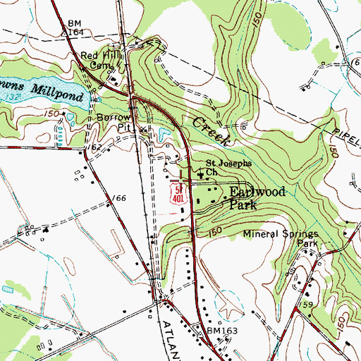 Topographic Map of Williams Estates, SC