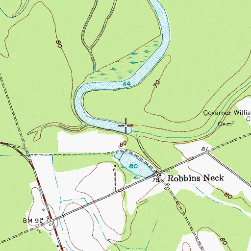 Topographic Map of Williams Lake, SC
