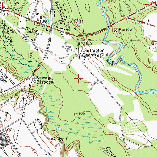 Topographic Map of Woodcreek, SC