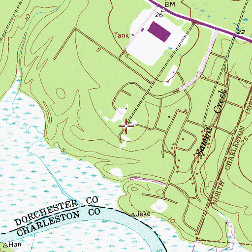 Topographic Map of Arch Dale Hall, SC