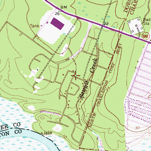 Topographic Map of Archdale, SC