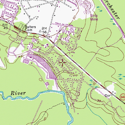 Topographic Map of Ashborough, SC