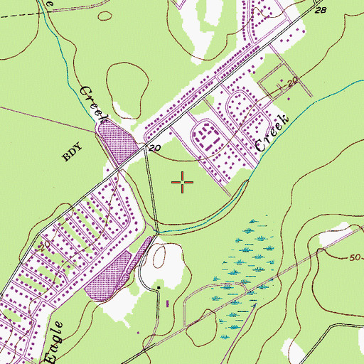 Topographic Map of Avenue of Oaks, SC