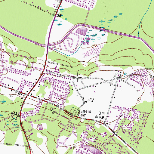 Topographic Map of Barney Ridge, SC