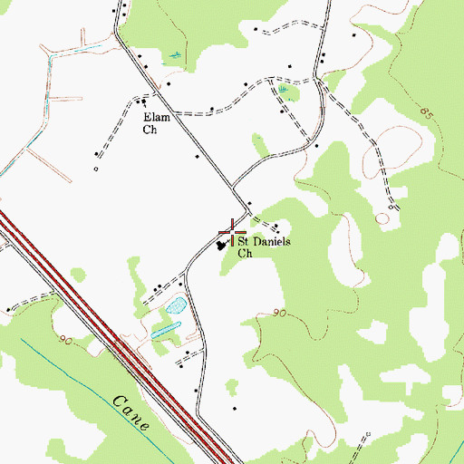 Topographic Map of Bell School (historical), SC