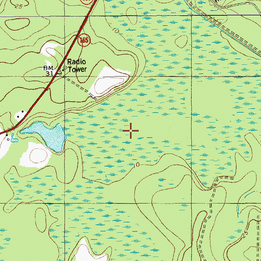 Topographic Map of Rivens Backwater, SC
