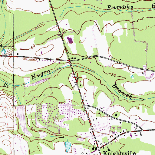 Topographic Map of Branch Church, SC