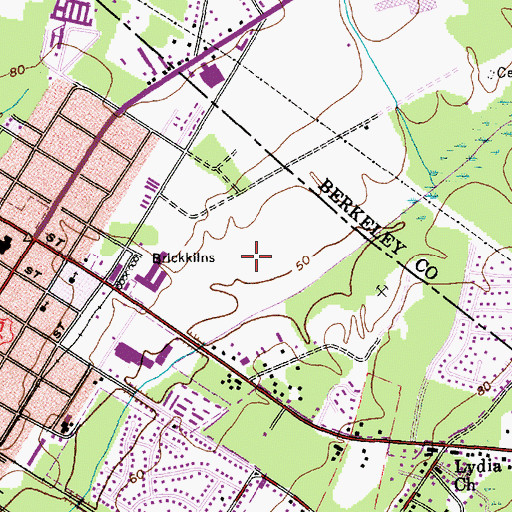 Topographic Map of Brick Yard Trace, SC