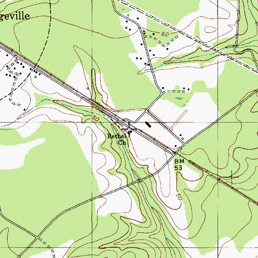 Topographic Map of Campbell Thicket School (historical), SC