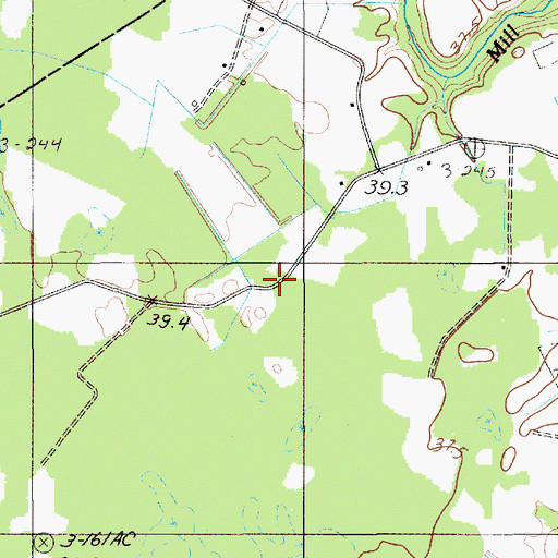 Topographic Map of Cattle Creek (historical), SC