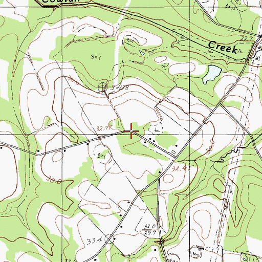 Topographic Map of Cow Tail (historical), SC