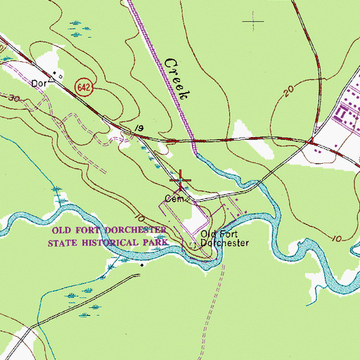 Topographic Map of Dorchester (historical), SC
