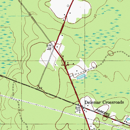 Topographic Map of Dwight School (historical), SC