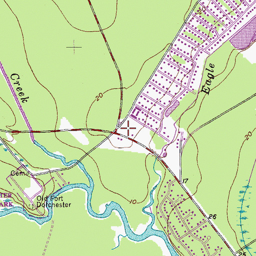Topographic Map of Eagle Creek Shopping Center, SC
