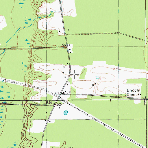 Topographic Map of Enon Station Church (historical), SC