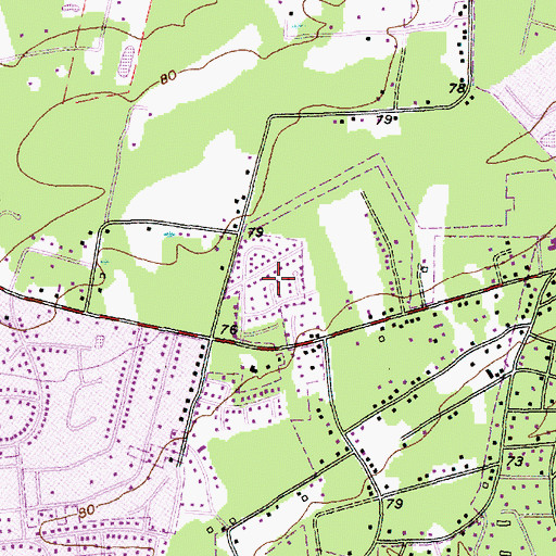 Topographic Map of Gadsden Acres, SC
