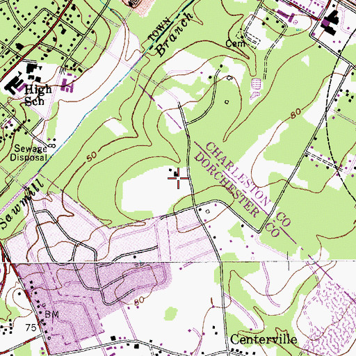 Topographic Map of Garbon Subdivision, SC