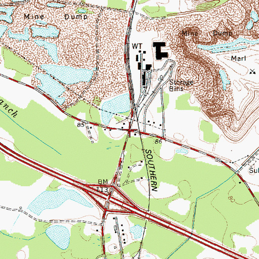 Topographic Map of Giant, SC