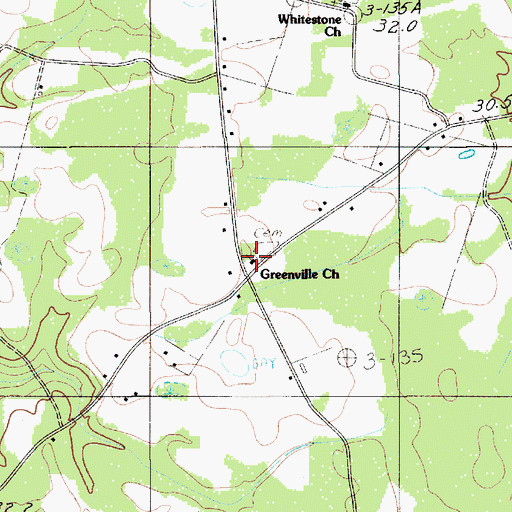 Topographic Map of Greenville Church, SC