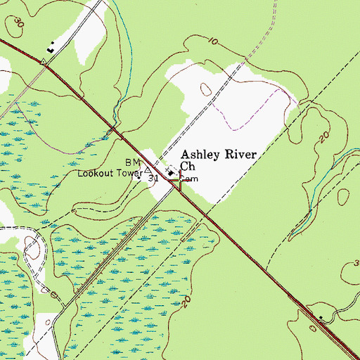 Topographic Map of Gregg School (historical), SC
