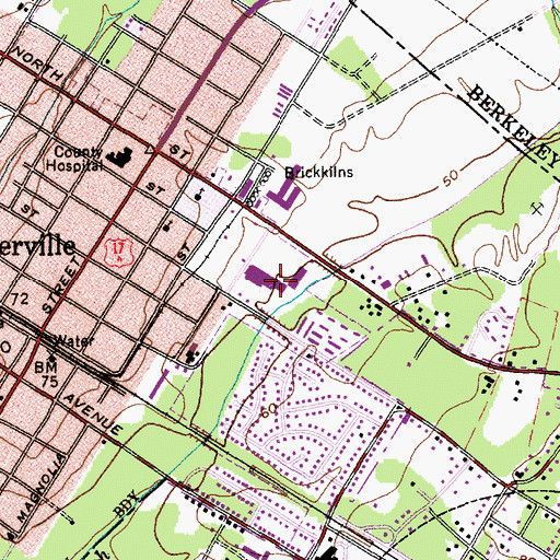 Topographic Map of Heritage Square Shopping Center, SC