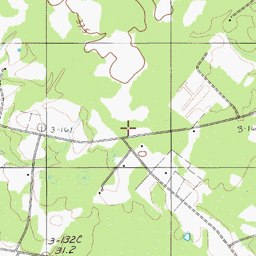 Topographic Map of Huggins Oak School (historical), SC