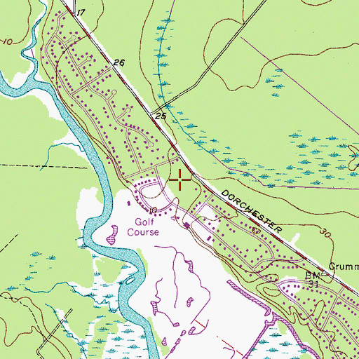 Topographic Map of Kings Grant, SC