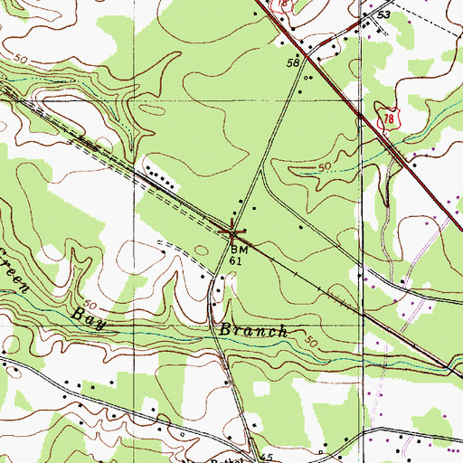 Topographic Map of Laurence (historical), SC