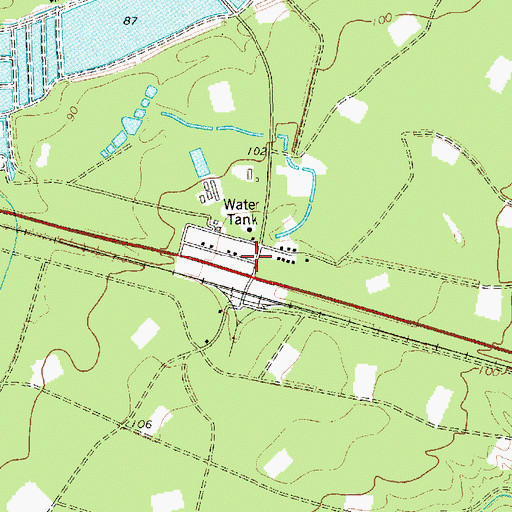 Topographic Map of Lincoln Green, SC