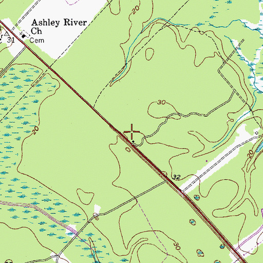 Topographic Map of Mateeba Gardens, SC