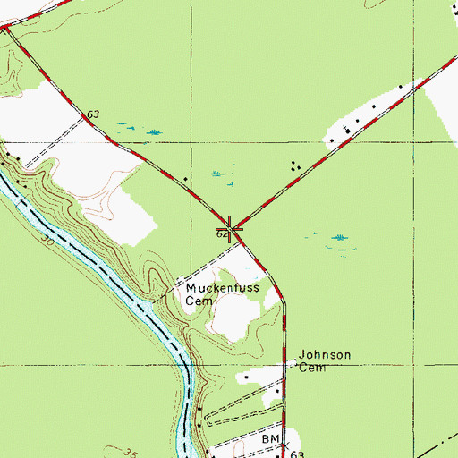 Topographic Map of Muck Church (historical), SC