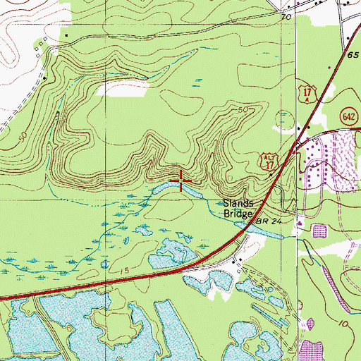 Topographic Map of Negro Lake (historical), SC