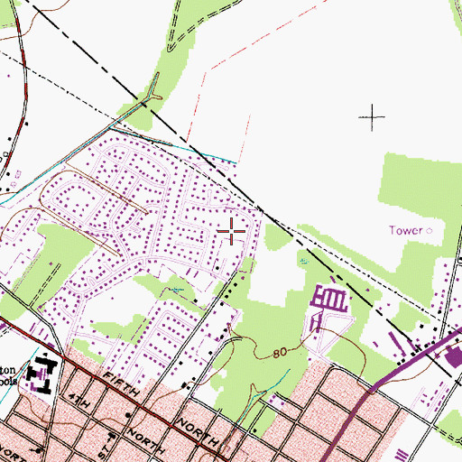 Topographic Map of Palmetto Park, SC