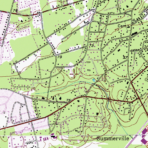 Topographic Map of Pineforest Inn, SC