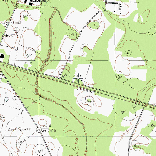 Topographic Map of Saint George Lookout Tower, SC
