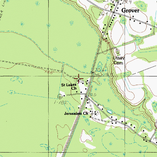 Topographic Map of Saint Luke School (historical), SC
