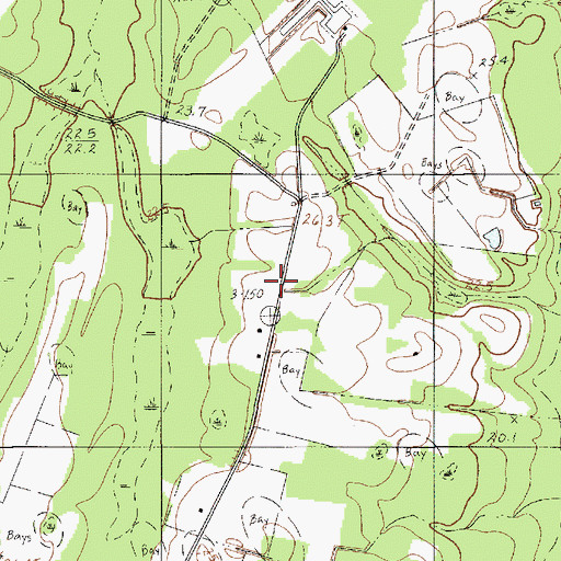 Topographic Map of Saint Marys School (historical), SC