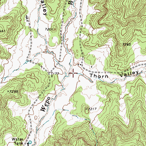 Topographic Map of Thorn Valley, AZ