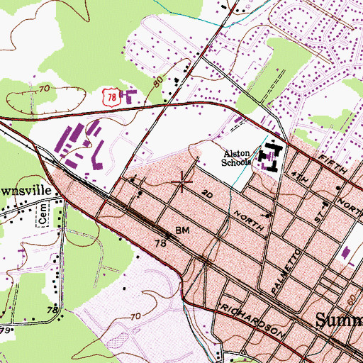 Topographic Map of Saint Pauls Episcopal Church, SC