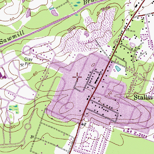 Topographic Map of Salisbury Acres, SC