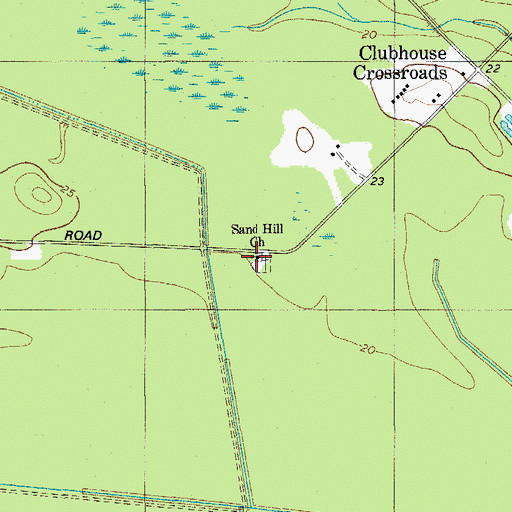 Topographic Map of Sand Hill School (historical), SC