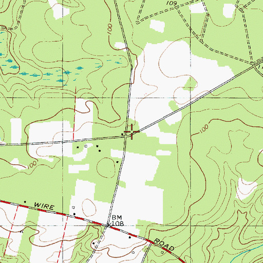 Topographic Map of Sand Ridge Church (historical), SC