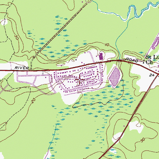 Topographic Map of Sprucewood, SC
