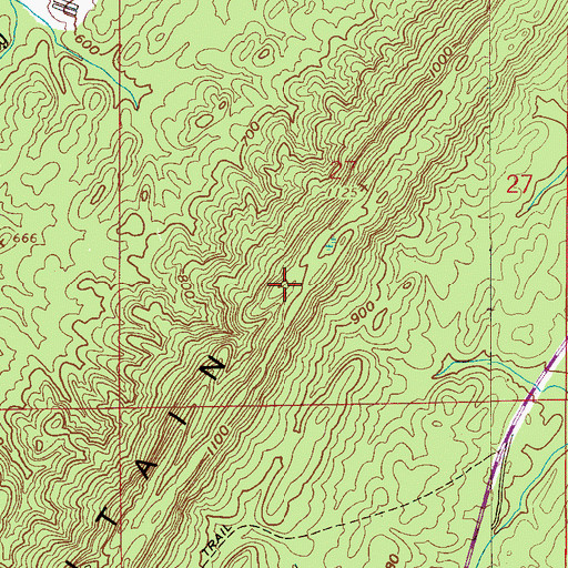 Topographic Map of Oak Mountain, AL